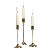 3 Metal Candle Holders, L French Golden 3-Piece Set