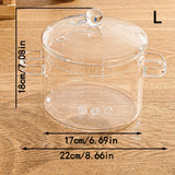 NNETM Amber Glass Soup Pot with Lid