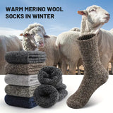 NNETM 5 Pairs of Thick Solid Crew Socks for Men - Winter Essentials