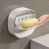 NNETM Easy-Install Wall-Mounted Soap Dish with Lid