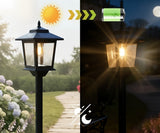 2pcs Solar Outdoor Lamp Posts Adjustable