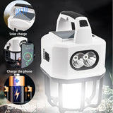 NNETM Solar Powered Portable Camping Light with Mobile Charger