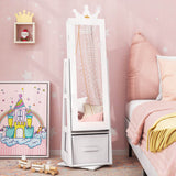 NNETM 3-in-1 Rotating Dressing Mirror Jewelry Cabinet – Full Length Mirror Organizer