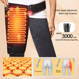 NNETM USB-Powered Heated Hip Brace Massager with Vibration(Black)