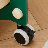 NNETM Portable End Table Cart & Home Storage Rack - Green and White