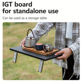 NNETM Portable Aluminum Camping Table Adjustable Height