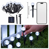 20pcs Solar Garden Crystal Lights White 20-LED
