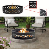 NNETM Fire Pit Ring for Outdoor Wood Burning