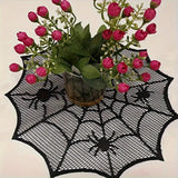 2/4/8pcs, Black Lace Polyester Placemats, Halloween Round Placemats, Table Decoration Napkin Cloths, Western-Style Placemats Placemats, Home Decorations, Gifts