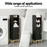 Black Bathroom Storage Cabinet Floor Organizer