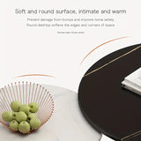 NNEOBA Elegance in Contrast: Set of 2 Round Nesting Marble Coffee Tables in Style9: Black and White