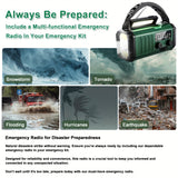 NNETM 10000mAh Solar-Powered Emergency Radio with Flashlight