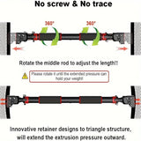 NNETM Adjustable Doorway Pull Up Bar - Home & Gym Fitness Essential
