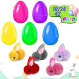NNETM 42pcs Colorful Easter Eggs with Stuffed Bunny Animals