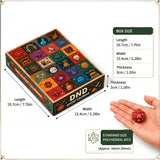 24-Day Christmas Dice Advent Calendar Polyhedral Dice Set