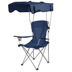 NNETM Outdoor Folding Chair Shade with Steel Frame Seat