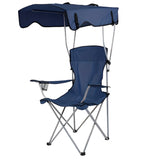 NNETM Outdoor Folding Chair Shade with Steel Frame Seat