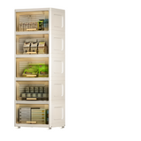 NNETM Store and move essentials seamlessly with the Multi-layer Flip Storage Rack