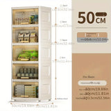 NNETM Store and move essentials seamlessly with the Multi-layer Flip Storage Rack