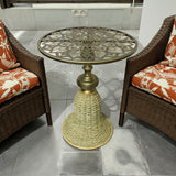 NNETM Wrought Iron Coffee Table for Living Spaces