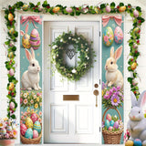 NNETM Easter-Themed Door Banners with Rabbits & Eggs (1 Pair)