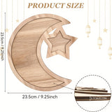 NNETM Wooden Ramadan Tray for Dining Table Decoration