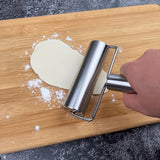 NNETM Stainless Steel Dual-Ended Rolling Pin for Baking