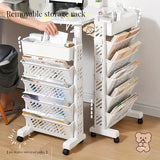NNETM Movable Desk Side Bookshelf