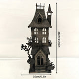 Pumpkin Spire Two-Tiered Haunted House Candle Holder