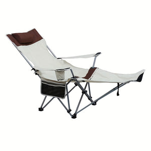 NNETM Iron Beach Chair Folding Outdoor Recliner