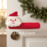 3pcs Santa Claus Doorknob Covers Red Christmas Decor