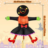 83 × 135CM Halloween Tree Climbing Witch Decoration