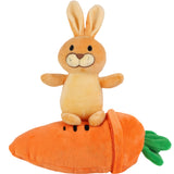 NNETM Easter Bunny Plush Toy with Carrot Hideaway