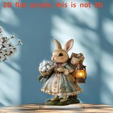 NNETM 2D Boho Easter Bunny Acrylic Tabletop Statue