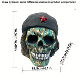 NNETM Green Camo Skull Statue - Resin Craft