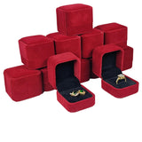 12-Piece Velvet Ring Gift Box Set – Elegant Jewelry Display & Storage Boxes