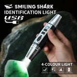 4-in-1 UV LED Flashlight – 365nm/369nm Rechargeable Jewelry & Gemstone Detection Light with LCD Display
