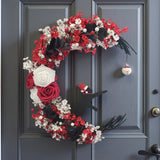 NNETM Gothic Black Cat Victorian Wreath Door Hanging