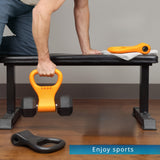 NNETM 1pc Fitness Adjustable Kettlebell Grip - Portable Weightlifting Handle(Orange)