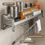 NNETM Wall-Mounted Kitchen Stainless Steel Storage Rack