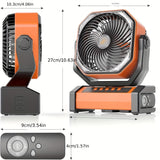 NNETM Camping Fan with LED Lantern & Hook (20000mAh)