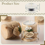 NNETM Wooden Tea Candle Holder, Rustic Romance Decor