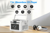 Portable CD Player Boombox with Radio and Tape Recorder