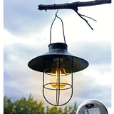 NNETM Black Vintage Solar-Powered Art Courtyard Chandelier - Outdoor Garden Decor