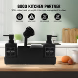 NNETM Double Soap Dispenser Set with Sponge Holder