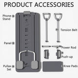 8-in-1 Foldable Pilates Board with Resistance Bands & Kneeling Mat – Full Body Home Fitness Trainer