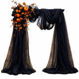 Halloween Black Velvet Curtain – 1600 × 76CM
