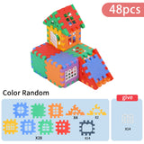 Large House Building Blocks Set 48pcs Colourful Creative Construction Toy