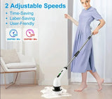 NNETM Electric Rotary Floor Scrubber with Replaceable Brush Heads