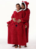 NNETM Oversized Christmas Bear Blanket Hoodie